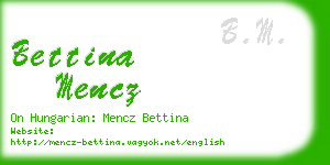 bettina mencz business card